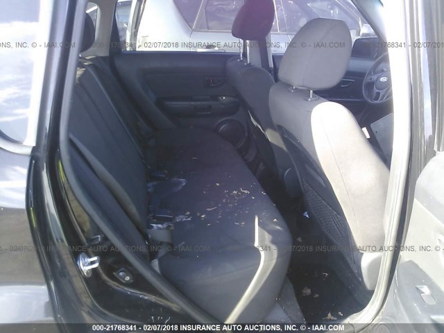 KNDJT2A54C7742463 - 2012 KIA SOUL BLACK photo 8