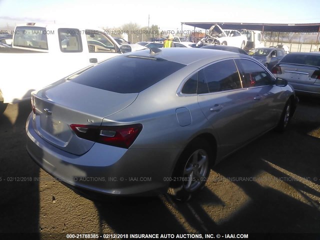 1G1ZB5ST5GF173261 - 2016 CHEVROLET MALIBU LS 银色 照片 4