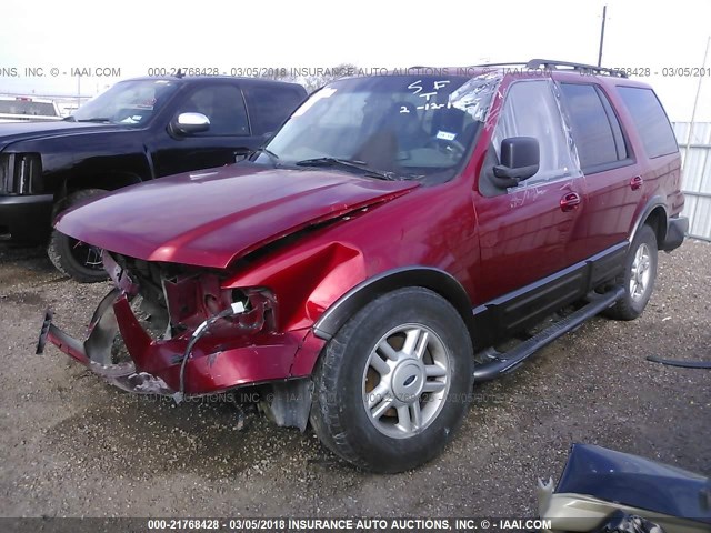 1FMPU15535LA36408 - 2005 FORD EXPEDITION XLT RED photo 2