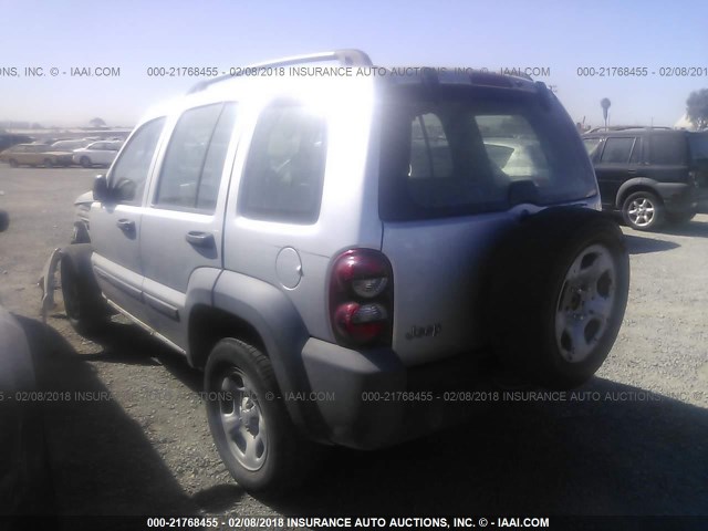 1J4GK48K17W507240 - 2007 JEEP LIBERTY SPORT 银色 照片 3