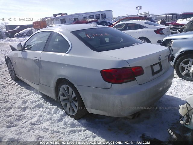 WBAKF3C59BE567696 - 2011 BMW 328 XI WHITE photo 3