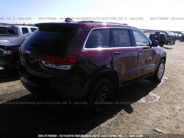 1C4RJEAG1FC218940 - 2015 JEEP GRAND CHEROKEE LAREDO RED photo 4