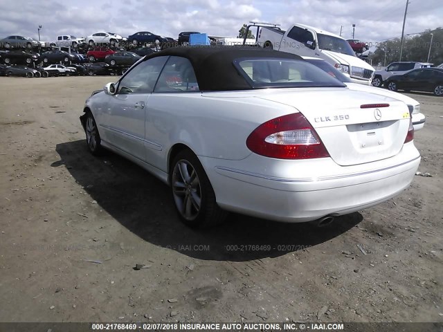 WDBTK56F27T075936 - 2007 MERCEDES-BENZ CLK 350 WHITE photo 3