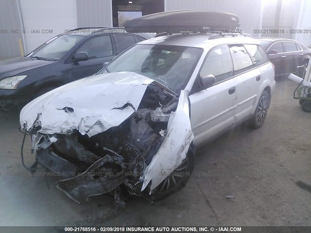 4S4BP61CX77332850 - 2007 SUBARU LEGACY OUTBACK 2.5I WHITE photo 2