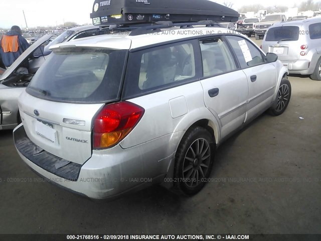 4S4BP61CX77332850 - 2007 SUBARU LEGACY OUTBACK 2.5I WHITE photo 4