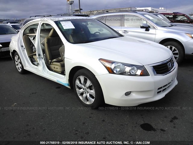 1HGCP3F80AA014517 - 2010 HONDA ACCORD EXL WHITE photo 1