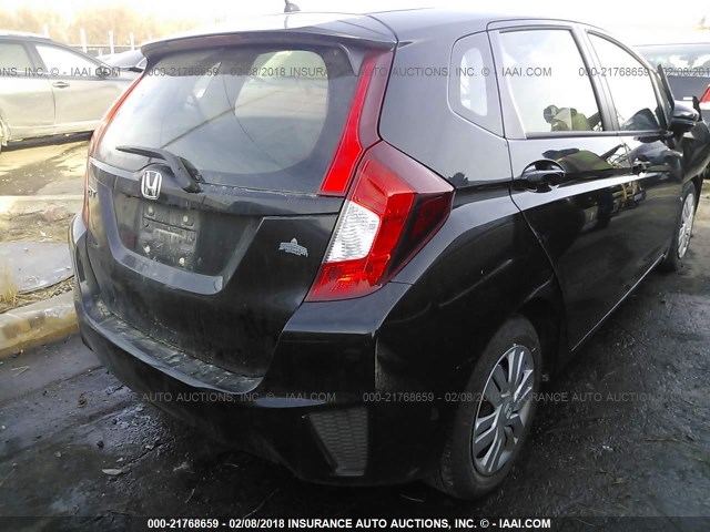 JHMGK5H55GX011985 - 2016 HONDA FIT LX BLACK photo 4