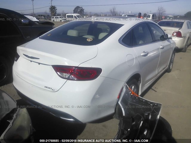 1C3CCCCB3FN756781 - 2015 CHRYSLER 200 C WHITE photo 4