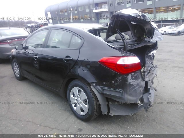 KNAFK4A64F5289813 - 2015 KIA FORTE LX BLACK photo 3