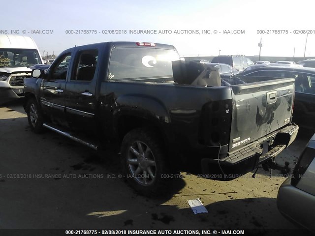 3GTEK03259G206789 - 2009 GMC SIERRA K1500 DENALI BLACK photo 3