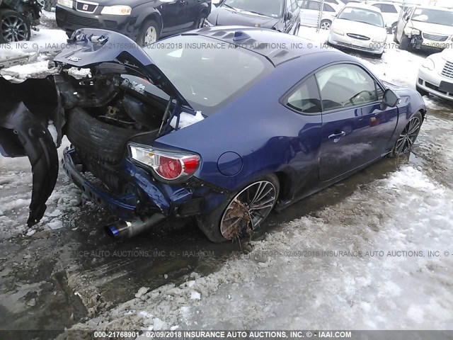 JF1ZNAA19G9702349 - 2016 TOYOTA SCION FR-S ლურჯი ფოტო 4