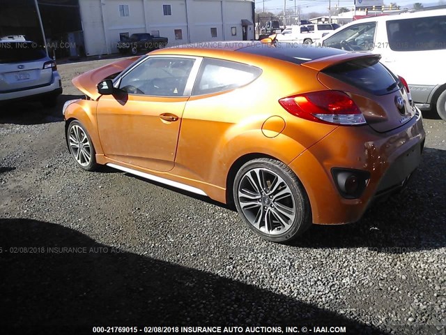 KMHTC6AE7GU283965 - 2016 HYUNDAI VELOSTER TURBO ORANGE photo 3