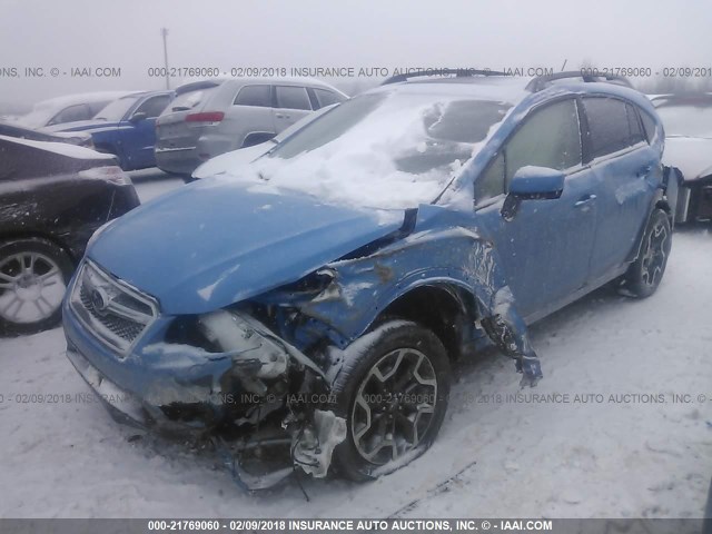 JF2GPABC6HH266144 - 2017 SUBARU CROSSTREK PREMIUM Көк фото 2