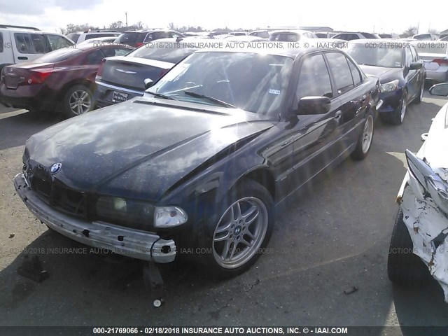 WBAGF8328WDL54159 - 1998 BMW 740 I AUTOMATIC BLACK photo 2