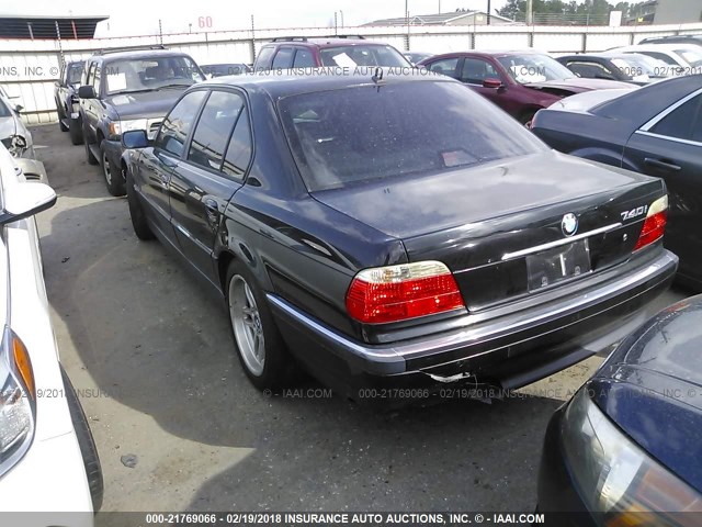 WBAGF8328WDL54159 - 1998 BMW 740 I AUTOMATIC BLACK photo 3