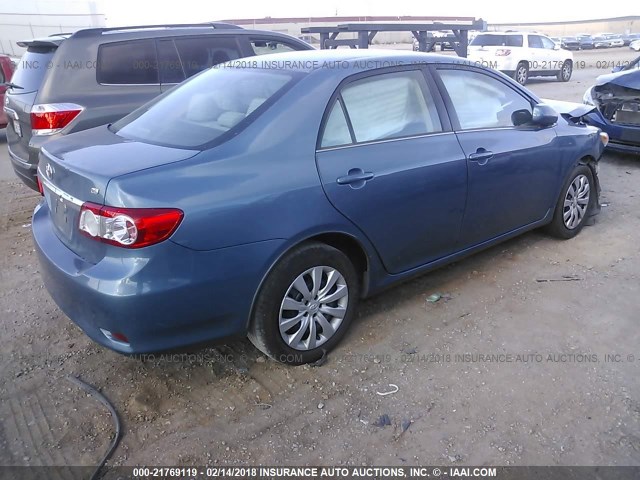 5YFBU4EE9DP194192 - 2013 TOYOTA COROLLA S/LE BLUE photo 4