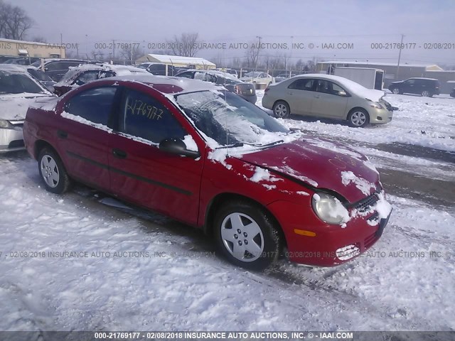 1B3ES26C33D223760 - 2003 DODGE NEON SE RED photo 1