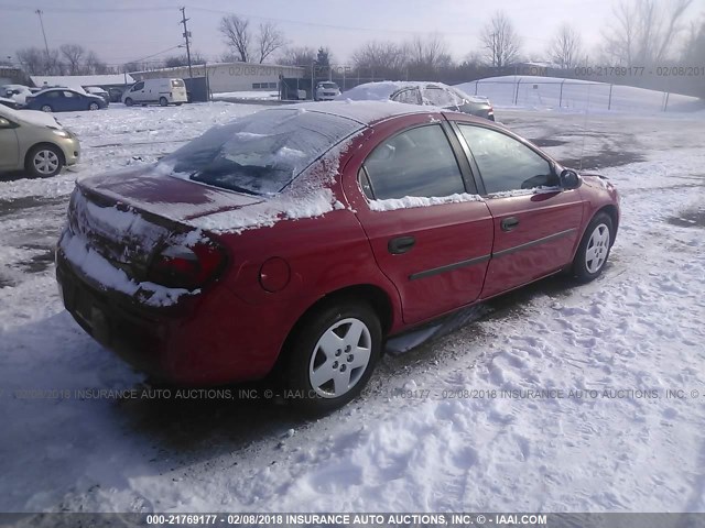 1B3ES26C33D223760 - 2003 DODGE NEON SE RED photo 4