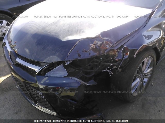 4T1BF1FK7GU217730 - 2016 TOYOTA CAMRY LE/XLE/SE/XSE BLACK photo 6