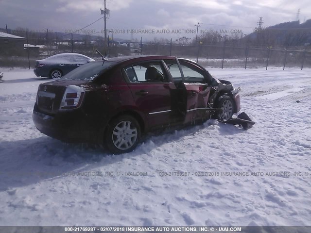 3N1AB6APXAL618091 - 2010 NISSAN SENTRA 2.0/2.0S/SR/2.0SL RED photo 4