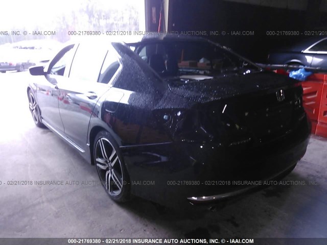 1HGCR2F50GA028890 - 2016 HONDA ACCORD SPORT BLACK photo 3