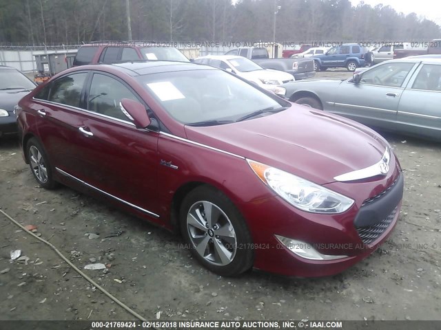 KMHEC4A4XCA060593 - 2012 HYUNDAI SONATA HYBRID RED photo 1