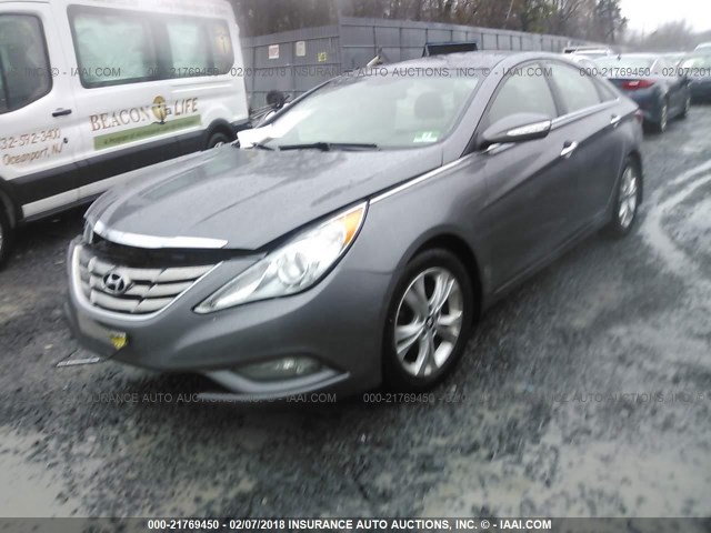 5NPEC4AC4DH534902 - 2013 HYUNDAI SONATA SE/LIMITED GRAY photo 2