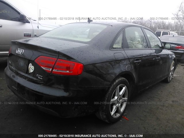 WAULF78K89N013392 - 2009 AUDI A4 2.0T QUATTRO BLACK photo 4