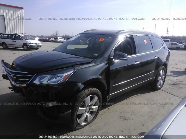 1GNKRLKD9DJ108799 - 2013 CHEVROLET TRAVERSE LTZ BLACK photo 2