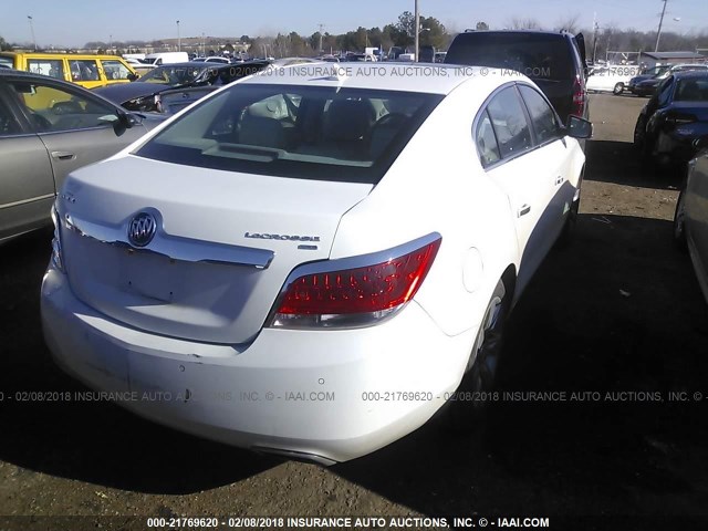 1G4GE5ED1BF309206 - 2011 BUICK LACROSSE CXS WHITE photo 4