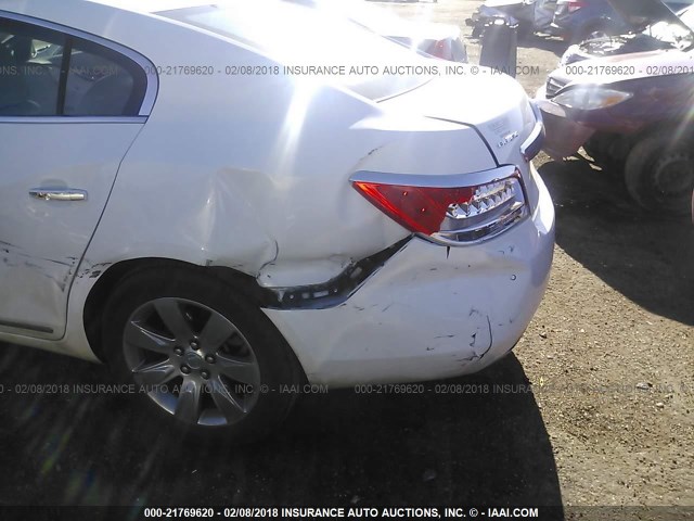 1G4GE5ED1BF309206 - 2011 BUICK LACROSSE CXS WHITE photo 6