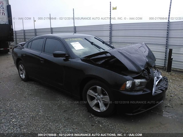 2C3CDXBG3CH111375 - 2012 DODGE CHARGER SE BLACK photo 1