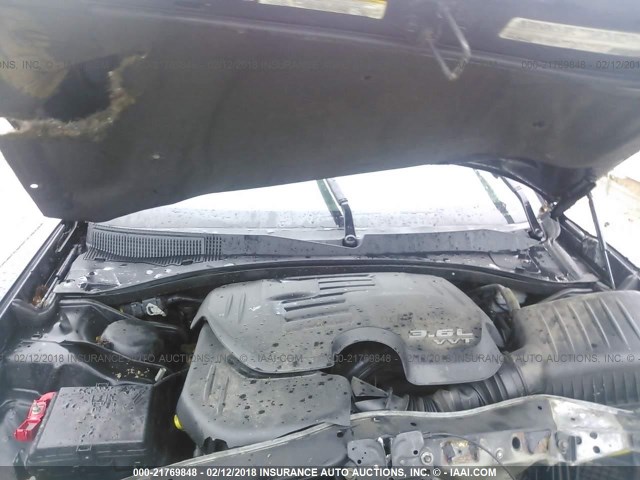 2C3CDXBG3CH111375 - 2012 DODGE CHARGER SE BLACK photo 10