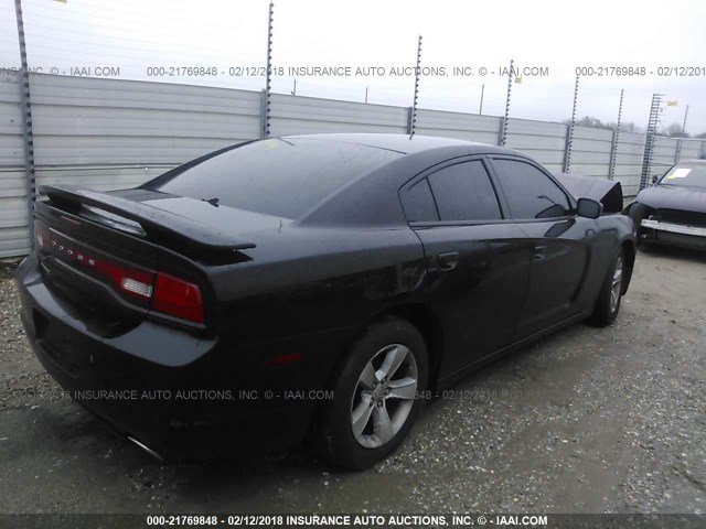 2C3CDXBG3CH111375 - 2012 DODGE CHARGER SE BLACK photo 4