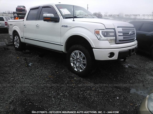 1FTFW1EF2EFC26704 - 2014 FORD F150 SUPERCREW WHITE photo 1