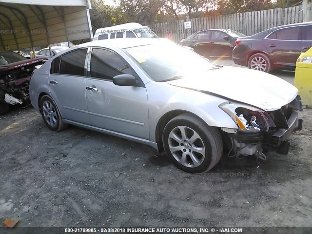 1N4BA41E87C848374 - 2007 NISSAN MAXIMA SE/SL SILVER photo 1