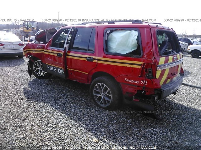 1FMJU1GT1GEF08789 - 2016 FORD EXPEDITION XL RED photo 3