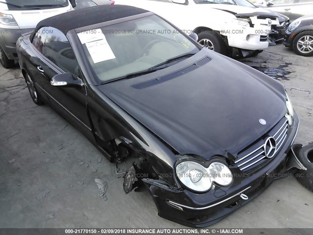 WDBTK75GX5T035543 - 2005 MERCEDES-BENZ CLK 500 BLACK photo 1