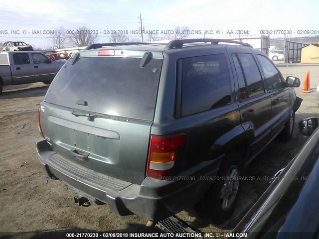 1J4GW48S54C191438 - 2004 JEEP GRAND CHEROKEE LAREDO/COLUMBIA/FREEDOM 绿色 照片 4