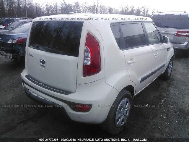 KNDJT2A52C7355443 - 2012 KIA SOUL CREAM photo 4