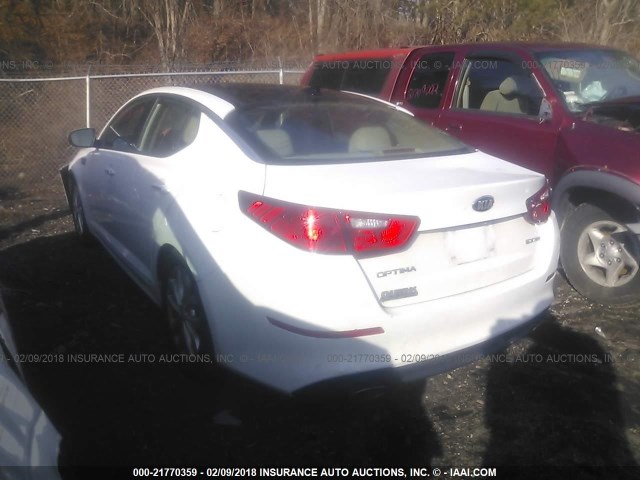 5XXGN4A72FG365970 - 2015 KIA OPTIMA EX WHITE photo 3