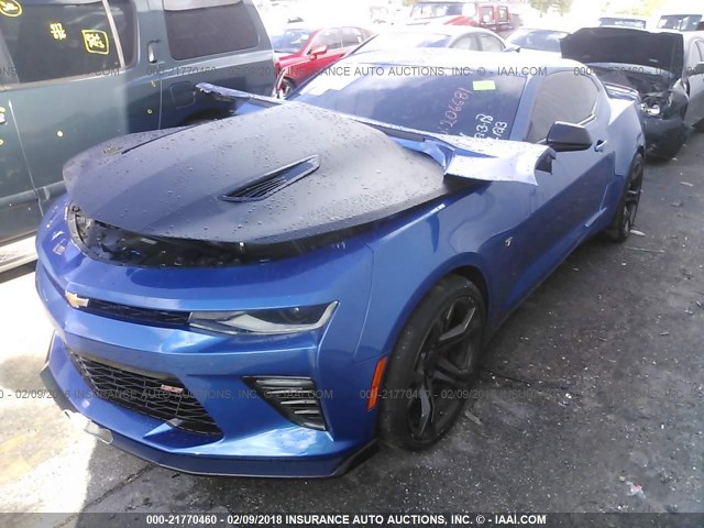 1G1FE1R77H0206681 - 2017 CHEVROLET CAMARO SS Azul foto 2