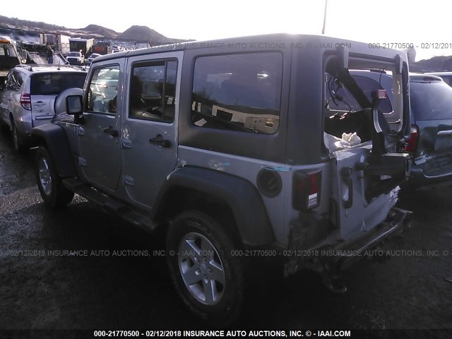 1C4HJWDG4DL595126 - 2013 JEEP WRANGLER UNLIMITE SPORT SILVER photo 3