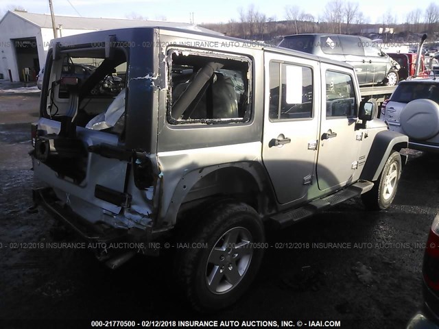 1C4HJWDG4DL595126 - 2013 JEEP WRANGLER UNLIMITE SPORT SILVER photo 4