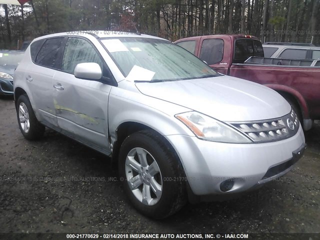 JN8AZ08T97W520654 - 2007 NISSAN MURANO SL/SE/S SILVER photo 1