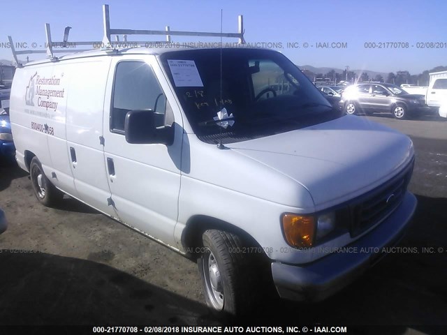 1FTRE14W26HB32801 - 2006 FORD ECONOLINE E150 VAN WHITE photo 1