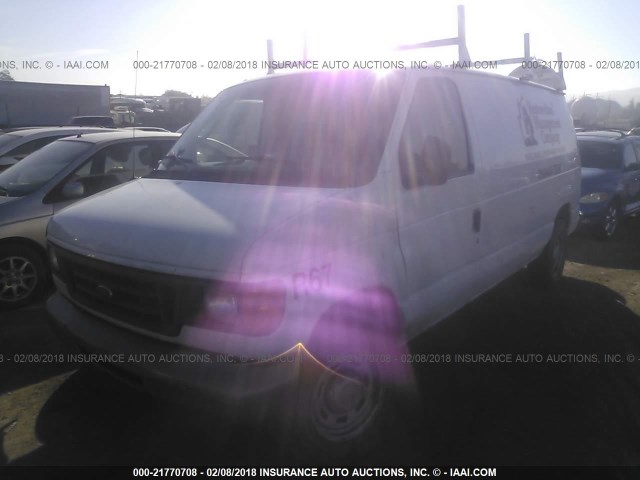 1FTRE14W26HB32801 - 2006 FORD ECONOLINE E150 VAN WHITE photo 2