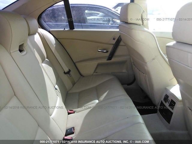 WBANB53557CP08853 - 2007 BMW 550 I WHITE photo 8