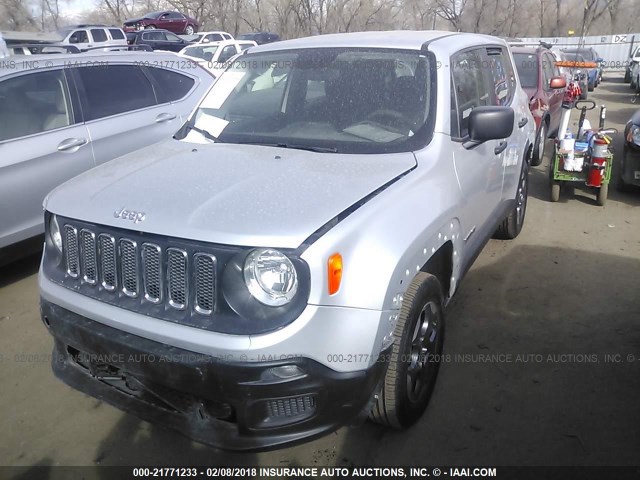 ZACCJBAH0FPB67672 - 2015 JEEP RENEGADE SPORT Արծաթագույն լուսանկար 2