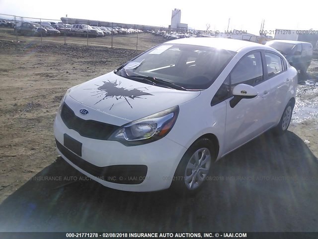 KNADM4A38C6045918 - 2012 KIA RIO LX Սպիտակ լուսանկար 2
